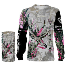 Load image into Gallery viewer, Deer Hunter Country Girl Pink Muddy camo Custom Name 3D All over print shirts - personalized hunting apparel gifts for Adult and Kid - NQS768