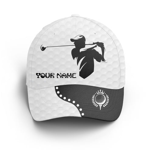 Golfer hat custom name black & white golf hats Unisex Baseball mens golf hats NQS3381