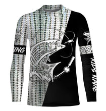 Load image into Gallery viewer, Striped bass fishing scales Custom striper Fishing Jerseys Performance UV Protection fishing Shirts NQS2443