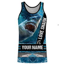 Load image into Gallery viewer, Shark Fishing  Customize name 3D All over print shirts - personalized apparel gift for fisherman, fishing lovers - NQS663