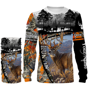 Deer Hunting Orange Muddy camo Customize Name 3D All Over Printed Shirts NQS938