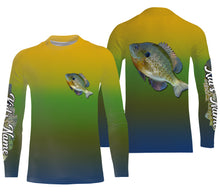 Load image into Gallery viewer, Bluegill Sunfish fishing Custom Name sun protection fishing jersey, bream fishing tournament shirts NQS4042