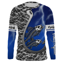 Load image into Gallery viewer, Bass fishing fish reaper fish hook fish skull Custom Name 3D All over Printed UV Protection Shirts NQS4065