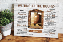 Load image into Gallery viewer, Waiting At The Door Horse Memorial Horse canvas wall art, Custom Name and pictures canvas horse prints NQS3150