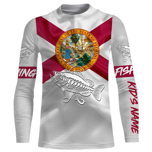 Bass fishing Florida State Flag 3D All Over print shirts saltwater personalized fishing apparel for Adult and kid NQS433