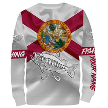 Load image into Gallery viewer, Bass fishing Florida State Flag 3D All Over print shirts saltwater personalized fishing apparel for Adult and kid NQS433