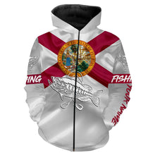 Load image into Gallery viewer, Bass fishing Florida State Flag 3D All Over print shirts saltwater personalized fishing apparel for Adult and kid NQS433