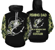 Load image into Gallery viewer, Bass Fishing Dad Like A Normal Dad But Cooler Custom Fishing Shirts Gift For Father&#39;s day NQS352