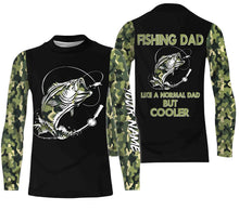 Load image into Gallery viewer, Bass Fishing Dad Like A Normal Dad But Cooler Custom Fishing Shirts Gift For Father&#39;s day NQS352