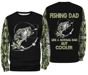 Bass Fishing Dad Like A Normal Dad But Cooler Custom Fishing Shirts Gift For Father's day NQS352