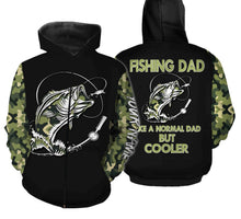 Load image into Gallery viewer, Bass Fishing Dad Like A Normal Dad But Cooler Custom Fishing Shirts Gift For Father&#39;s day NQS352