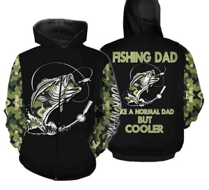 Bass Fishing Dad Like A Normal Dad But Cooler Custom Fishing Shirts Gift For Father's day NQS352