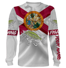 Load image into Gallery viewer, Bass Fishing Florida FL Flag Patriotic Customize Fishing Shirts  For Men, Women, Kid NQS480