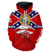 Load image into Gallery viewer, Inshore Slam Snook, Redfish, Trout fishing Florida Battle Flag 3D All Over print shirts NQS528
