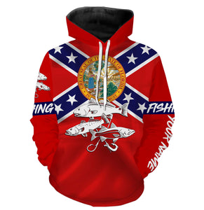 Inshore Slam Snook, Redfish, Trout fishing Florida Battle Flag 3D All Over print shirts NQS528