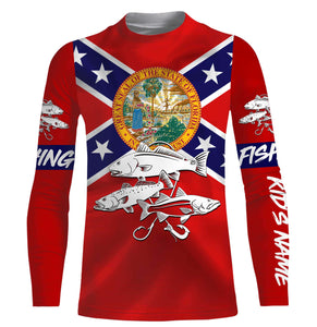 Inshore Slam Snook, Redfish, Trout fishing Florida Battle Flag 3D All Over print shirts NQS528