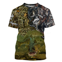 Load image into Gallery viewer, Walleye Fishing Camo Customized name All over print shirts - personalized fishing aparel gift for men, women and kid - NQS527