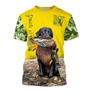 Labrador Retriever Duck Hunting dog Camo Yellow Customize Name 3D All Over Printed Shirts NQS681
