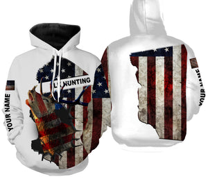 Best Elk hunting American flag patriotic legend hunter 3d shirts- personalized elk hunting shirts NQSD23