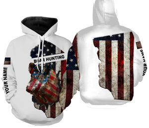 Wild hog hunting American flag patriotic legend boar hunter 3d shirts- personalized boar hunting t shirts, hoodie, zip up for men, women, kid NQSD26
