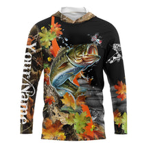 Load image into Gallery viewer, Largemouth Bass Fishing camo UV protection quick dry customize name long sleeves shirt NQS706