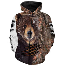 Load image into Gallery viewer, Bear Hunting Customize Name 3D All Over Printed Shirts Personalized Hunting gift For Adult And Kid NQS601