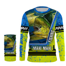 Load image into Gallery viewer, Mahi Mahi fishing UV protection quick dry Customize name long sleeves UPF 30+NQS845