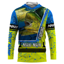 Load image into Gallery viewer, Mahi Mahi fishing UV protection quick dry Customize name long sleeves UPF 30+NQS845