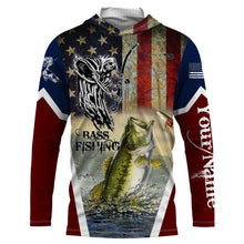 Load image into Gallery viewer, Largemouth Bass American fisherman Fish reaper Fishing custom name performance fishing shirts NQS889