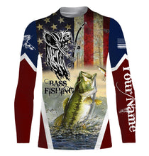 Load image into Gallery viewer, Largemouth Bass American fisherman Fish reaper Fishing custom name performance fishing shirts NQS889