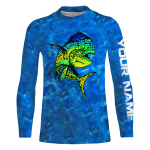 Mahi Mahi Fishing UV protection quick dry Customize name long sleeves UPF 30+ NQS740