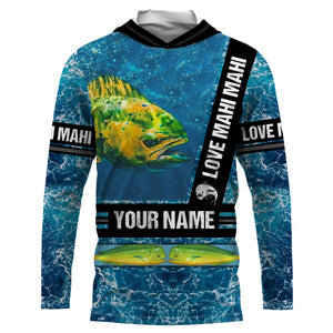 Mahi Mahi Fishing UV protection quick dry customize name long sleeves shirt UPF 30+ NQS683