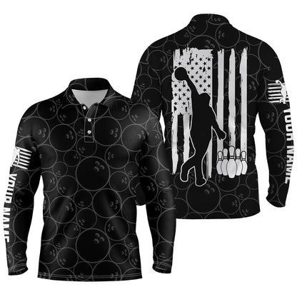 black personalized bowling shirt for men – custom name design side view