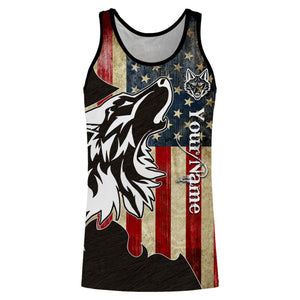 Coyote Hunting Camo American flag patriotic coyote tattoo Customize Name 3D All Over Printed Shirts NQS1406