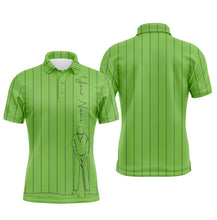 Load image into Gallery viewer, Personalized mens golf polo shirts custom name golf tops mens, golf gifts for men | Green NQS4654