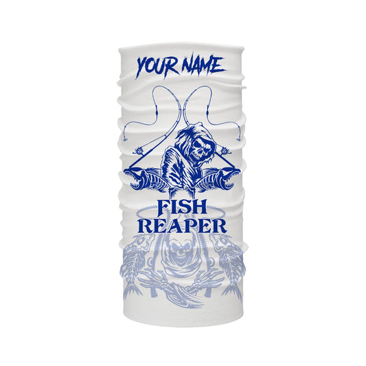 Fish reaper fishing blue shirt Customize Name Long Sleeve Fishing Shirts, fishing gift NQS2484