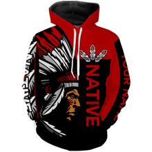 Load image into Gallery viewer, Customize Native American men red tattoo 3D All over print Shirt Indigenous Gifts Apparel NQS2099