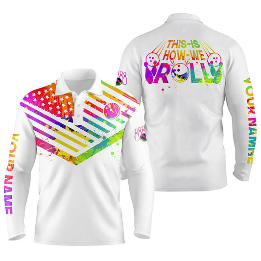personalized bowling shirt for men – custom name design side view