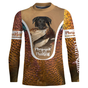 Black Labs Pheasant hunting dog Custom name All over print Shirts, Personalized hunting gifts FSD3998