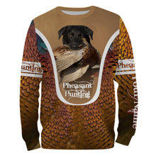 Load image into Gallery viewer, Black Labs Pheasant hunting dog Custom name All over print Shirts, Personalized hunting gifts FSD3998