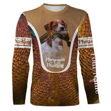 Load image into Gallery viewer, Brittany Pheasant hunting dog Custom name All over print Shirts, Personalized Hunting gifts FSD4000