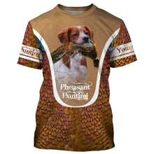 Load image into Gallery viewer, Brittany Pheasant hunting dog Custom name All over print Shirts, Personalized Hunting gifts FSD4000