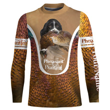 Load image into Gallery viewer, English Springer Spaniel Pheasant hunting dog Custom name All over print Shirts, Personalized gifts FSD4001