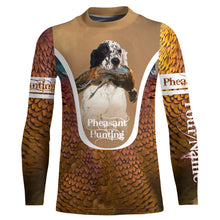 Load image into Gallery viewer, English Setter Pheasant hunting dog Custom name All over print Shirts, Personalized Hunting gifts FSD4002