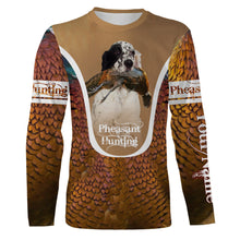 Load image into Gallery viewer, English Setter Pheasant hunting dog Custom name All over print Shirts, Personalized Hunting gifts FSD4002