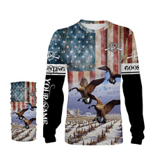 Load image into Gallery viewer, American Goose hunting Customize Name 3D All Over Printed Shirts Personalized Hunting gift For Adult And Kid NQS852