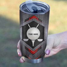 Load image into Gallery viewer, Let&#39;s par tee Custom name Stainless Steel Golf Tumbler Cup - personalized gifts for golf lovers NQS3482