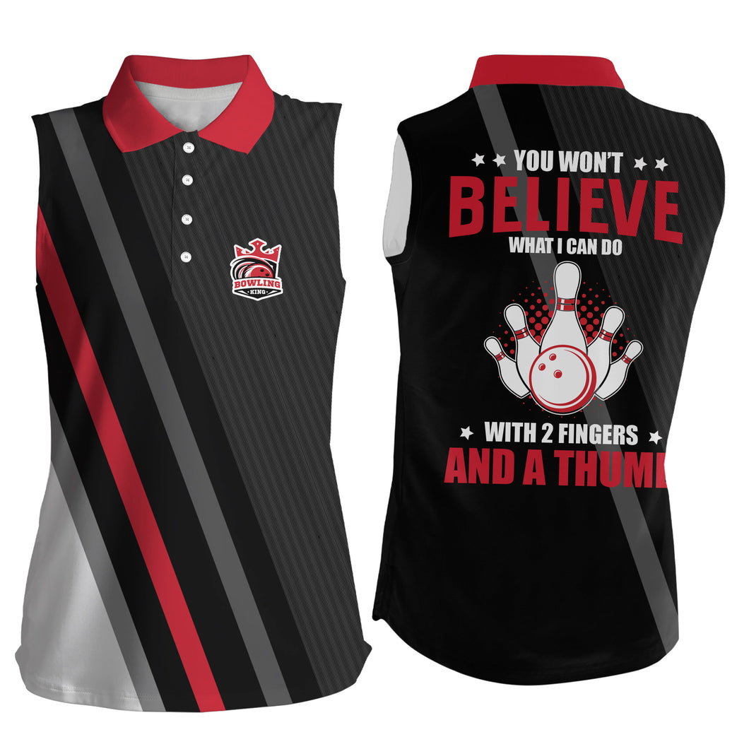 Red & black sleeveless polo shirts you won't believe what I can do with 2 fingers and a thumb NQS5286