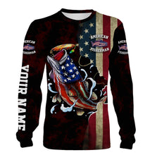 Load image into Gallery viewer, Largemouth Bass fishing American Fisherman Custom Name 3D All over print shirts NQS736