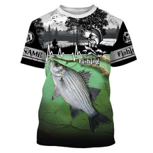 Load image into Gallery viewer, White bass Fishing freshwater fish UV protection quick dry Custom name long sleeves UPF 30+ fishing shirt for adult and Kid NQS2660